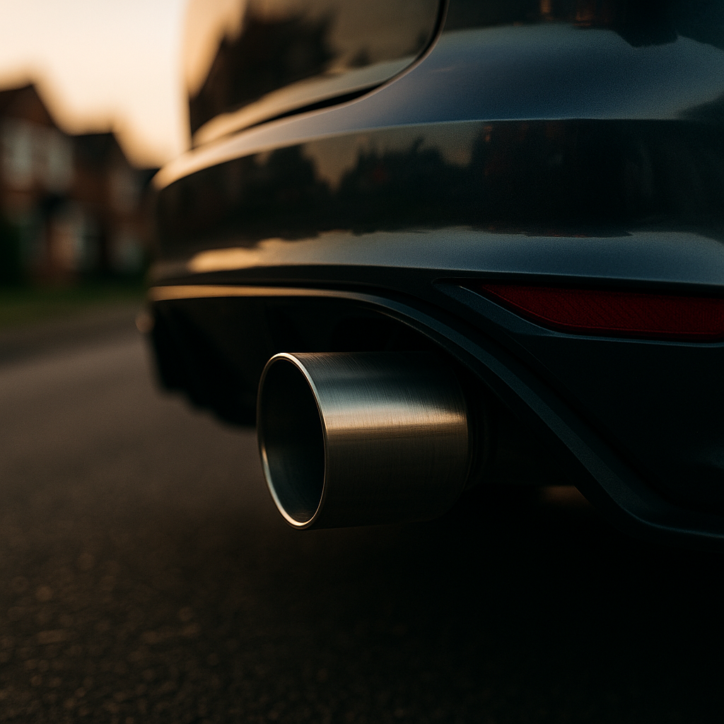 Aftermarket exhaust upgrade detail as part of how to modify your first car UK build