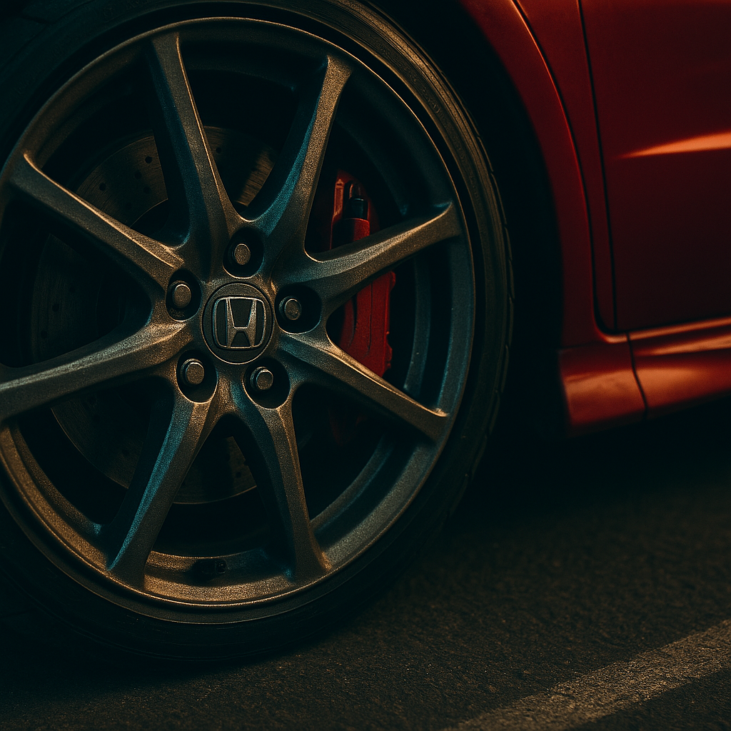 Honda Civic Type R FN2 wheel detail representing affordable boy racer cars 2026 mod potential